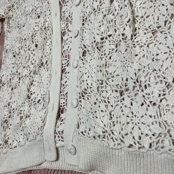 Melbourne Elements Women’s Crotchet Lightweight Cardigan Size M - Picture 6 of 8